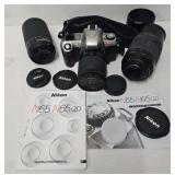 Nikon N65 35mm Camera w/2 Lenses