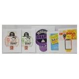 Vintage Beverage Advertising Bottle Topper Signs