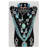 20 pc Native American Style Turquoise Jewelry