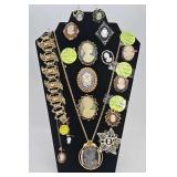 (16 pcs) Cameo Jewelry