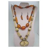 Antique Amber & Ivory Necklaces