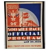 1938 Indianapolis 500 Program
