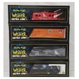 Train - (4) Weaver O-Gauge Freight Cars (MIB)