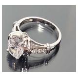 Sterling Silver & CZ Ring (size 8)