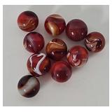5/8" Antique Machine Made Oxblood Marbles