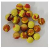 (20) 5/8" Antique Machine Made Red Devil? Marbles