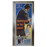 1957 "Footsteps in the Night" Insert Movie Poster
