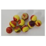 (10) 5/8" Antique Machine Made Swirl Marbles
