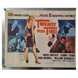 1961 "Twenty Plus Two" Half Sheet Movie Poster