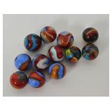 (12) 5/8" Antique Machine Made Marbles