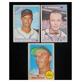 1966, 67 & 68 Ed Mathews Topps Baseball Cards