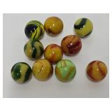 (10) 5/8" Antique Machine Made Marbles