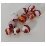 5/8" Antique Machine Made Swirl Marbles