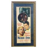 1937 "Prisoner of Zenda" Insert Movie Poster