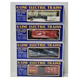 Train - (4) K-Line O-Gauge Freight Cars (MIB)