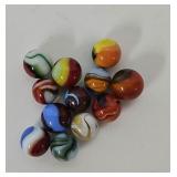 (12) 5/8" Antique Machine Made Marbles