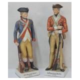 (2) 13" Ceramic Revolutionary War Figurines