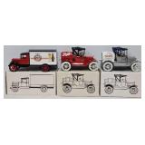 (3) Ertl Die Cast Beer Promo Coin Banks (MIB)
