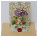 New/Old Victorian Die Cut Pop Up Valentine Card