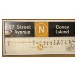 NYC Transit Authority Subway Roll Sign