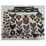 Lot of Asst US Military  Insignias, Pins & Buttons
