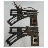 (2) Lionel #222 Standard Gauge LH Switches