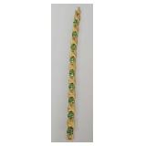 Mid Century Crown Trifari Birthstone Bracelet