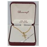 Danecraft 24KT on Sterling Silver Necklace w/OB