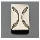 Signed Sterling Sliver Navajo Money Clip