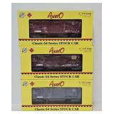 Train -(3) Aristo Craft O-Gauge Stock Cars (MIB)
