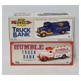 Humble & Sunoco Tanker Gas Promo Truck Banks