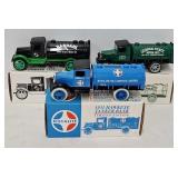 (3) Ertl Die Cast Oil Company Promo Coin Banks