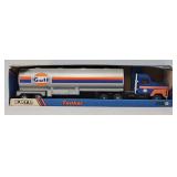 1989 ERTL Steel Gulf Tanker Tractor Trailer
