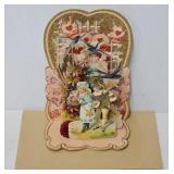 New/Old Victorian Die Cut Pop Up Valentine Card