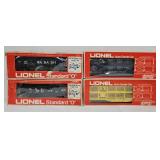 Train - (4) Lionel O-Gauge Freight Cars