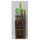 (40) Target Arrows w/Storage Rack