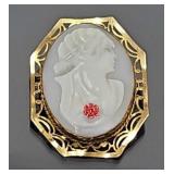 Antique Victorian Cameo Brooch