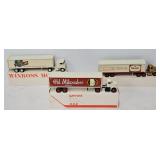 (3) Winross Beer Promo Die Cast Tractor Trailers