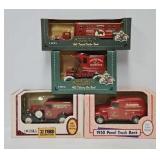 (4) Asst Die Cast  Delivery Truck Coin Banks