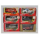 (6) Burago 1/43 Die Cast Cars (MIB)