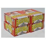 (4) 1991 Fleer Baseball Wax Boxes