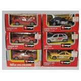 (6) Burago 1/43 Die Cast Cars (MIB)