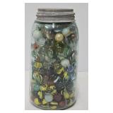 1858 Mason Jar of Marbles