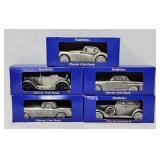 (5) Banthrico Die Cast Automobile Coin Banks (MIB)