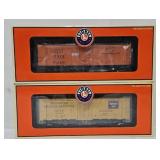 Train- (2) Lionel O-Gauge Steel Sided Reefer Cars
