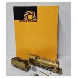Train-1979 Sunset Models Brass 2-8-2 Loco & Tender