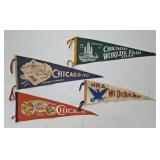 (4) 1933 Felt Pennants