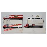 (4) Ertl 1:64 Die Cast Beer Promo Tractor Trailers