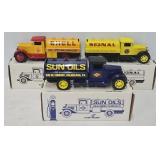 (3) Ertl Die Cast Oil Company Promo Coin Banks