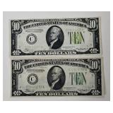 1934 & 1934A U.S. $10 Federal Reserve Notes